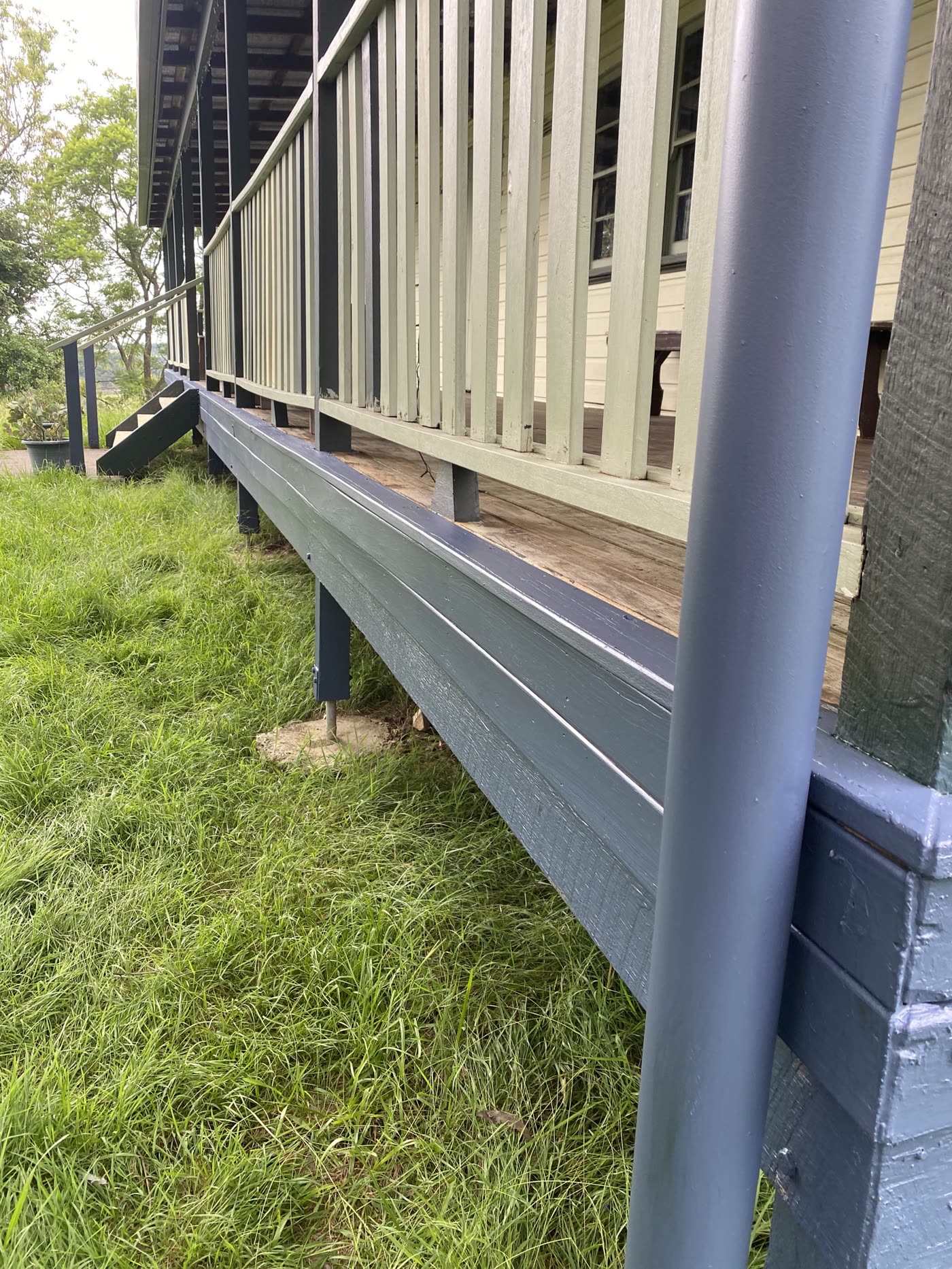 The same deck with boards replaced
