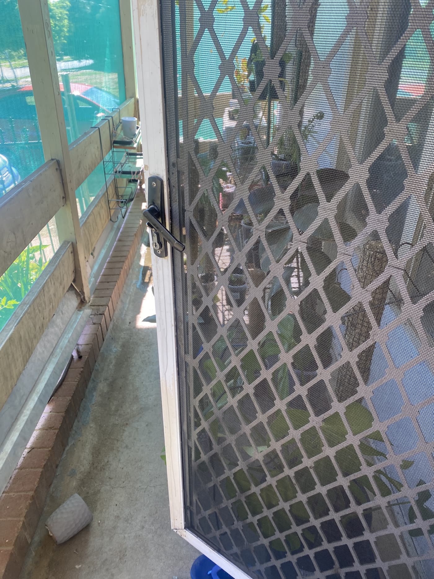 A new fly screen fitted to the same window