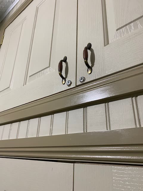 A new keyed lock fitted to the same door