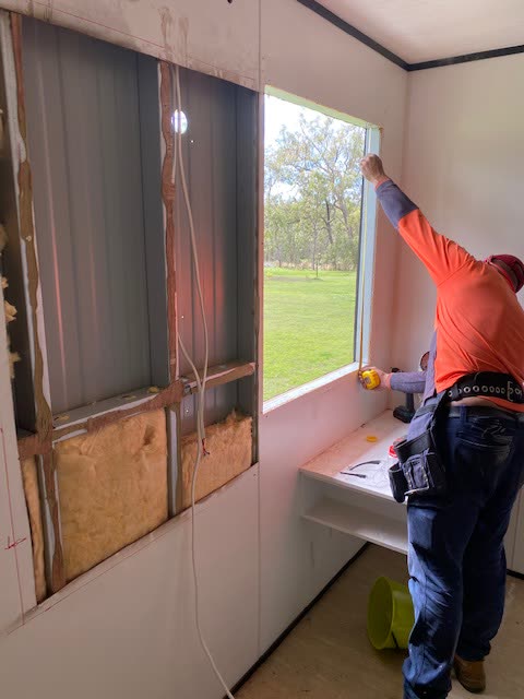 A wall opening before a window was fitted